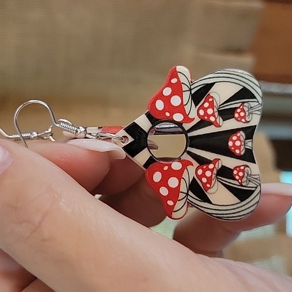🔥LAST PAIR🔥 Retro Mushroom Planchette Drop Earrings - Picture 5 of 7